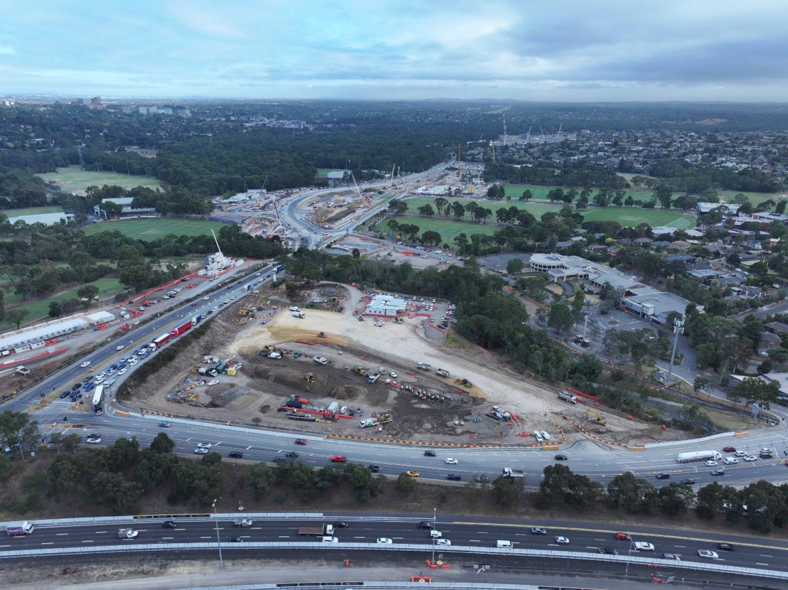 EBTA Bulleen Interchange — aerial site view